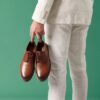 Zapatos Oxford de cordones Aldwin para hombre, en piel color tostado Zapatos Oxford de cordones Aldwin para hombre, en piel color tostado