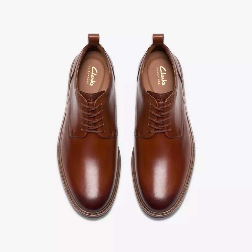 Zapatos Oxford de cordones Aldwin para hombre, en piel color tostado Zapatos Oxford de cordones Aldwin para hombre, en piel color tostado