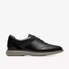 Zapatos Oxford de cuero negro estilo Brantin para hombre