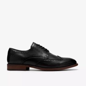 Zapatos Oxford de cuero negro para hombre «Bowburn Tip»