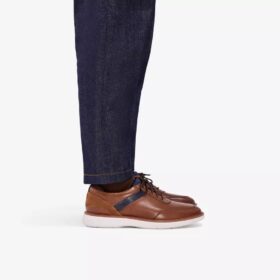 Zapatos Oxford de piel color tostado para hombre, modelo Brantin