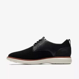 Zapatos Oxford de punto negros lisos Brantin para hombre