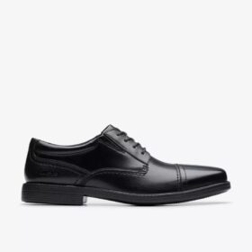 Zapatos Oxford Dresslite Cap de cuero negro para hombre
