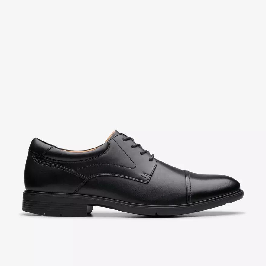 Zapatos Oxford Eldredge Cap de cuero negro para hombre | clarks Zapatos Oxford Eldredge Cap de cuero negro para hombre | clarks