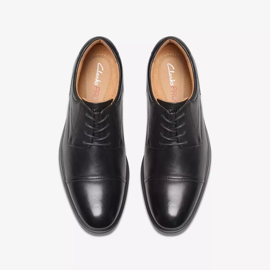 Zapatos Oxford Eldredge Cap de cuero negro para hombre | clarks Zapatos Oxford Eldredge Cap de cuero negro para hombre | clarks