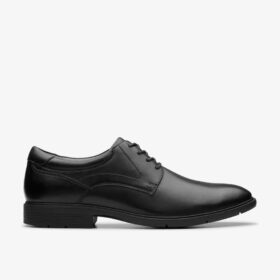 Zapatos Oxford Eldredge para hombre de piel lisa negra | Clark’s