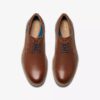 Zapatos Oxford Monahan de cuero liso color tostado para hombre | Clark’s