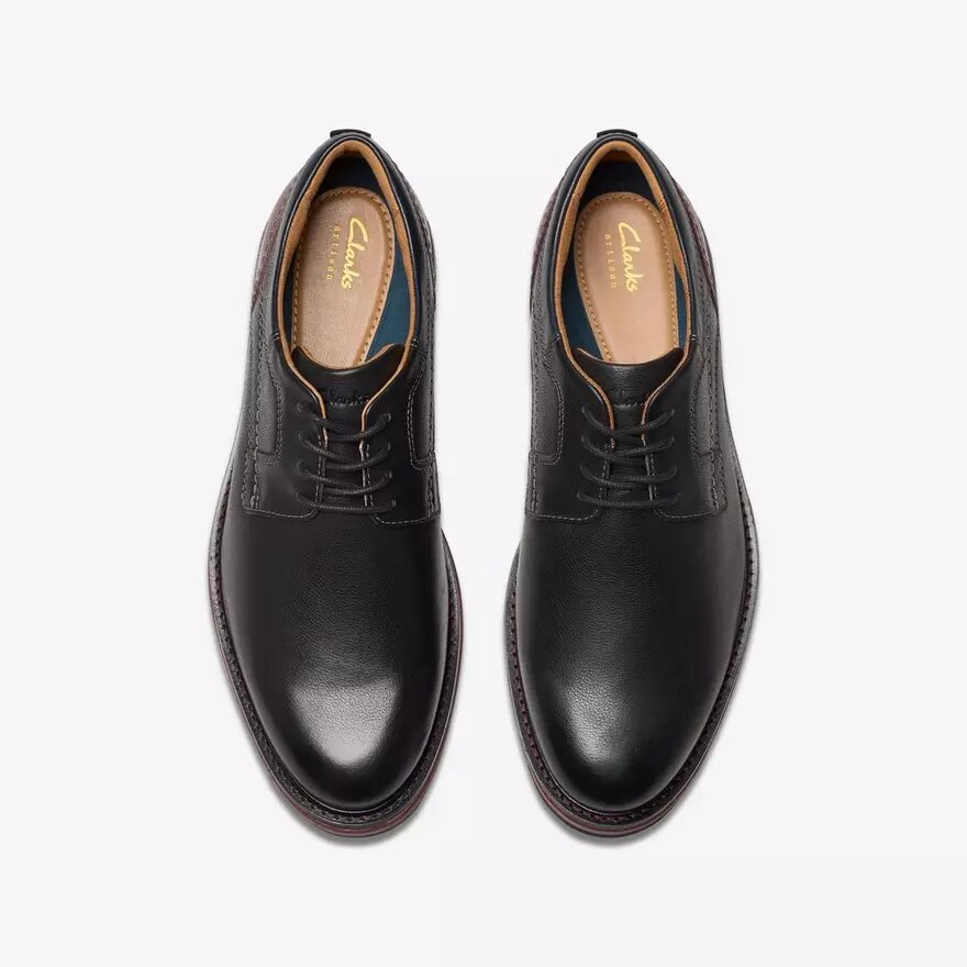 Zapatos Oxford Monahan de cuero liso negro para hombre | Clark’s Zapatos Oxford Monahan de cuero liso negro para hombre | Clark’s