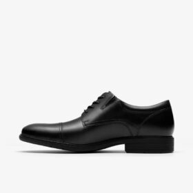 Zapatos Oxford Steadwell Cap de cuero negro para hombre