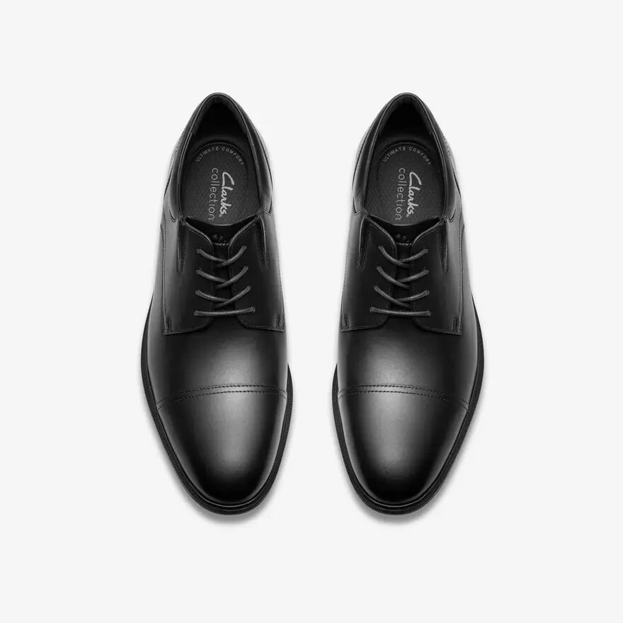 Zapatos Oxford Steadwell Cap de cuero negro para hombre Zapatos Oxford Steadwell Cap de cuero negro para hombre