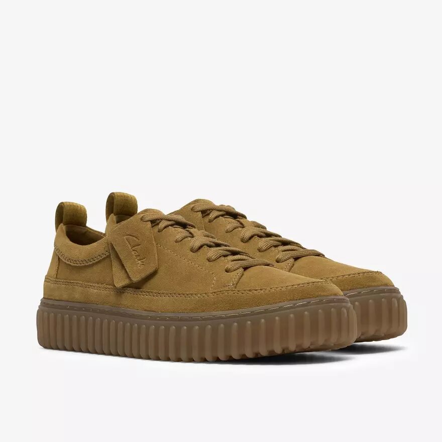 Zapatos Torhill Lace para hombre en ante ocre Zapatos Torhill Lace para hombre en ante ocre