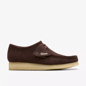 Zapatos Wallabee™ de ante marrón oscuro para hombre