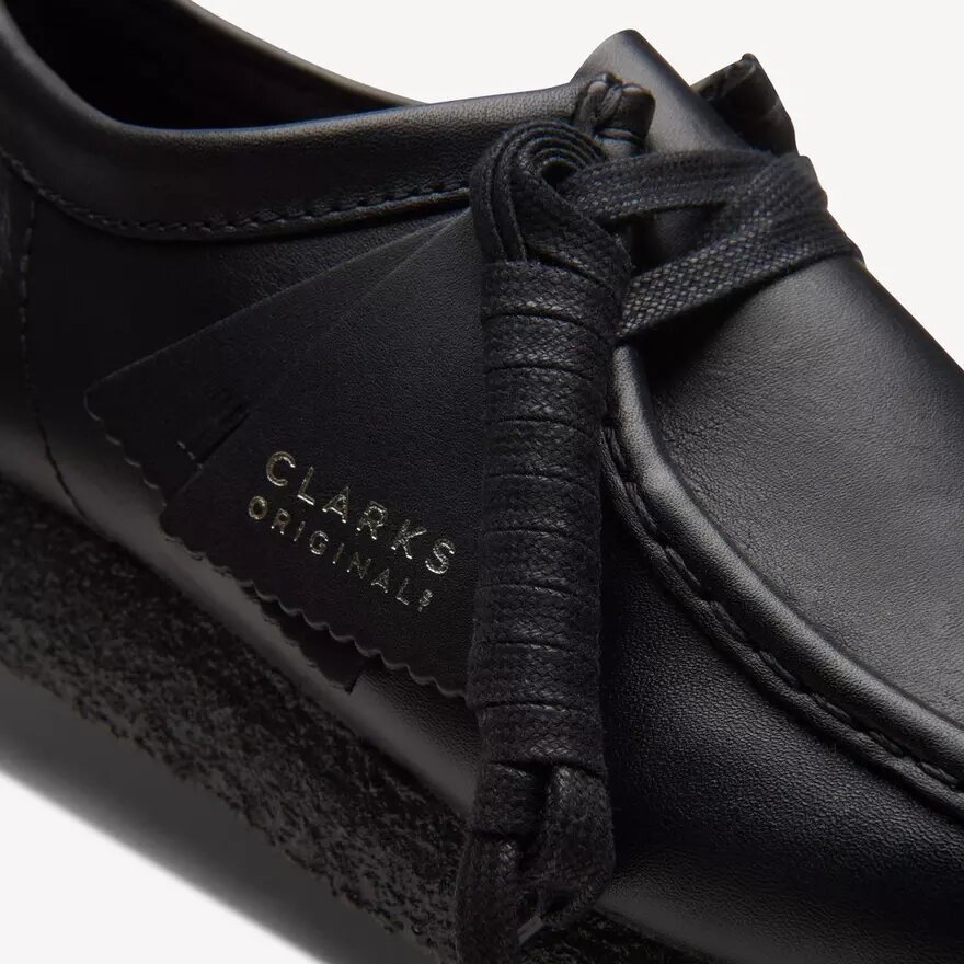 Zapatos Wallabee™ de cuero negro para hombre Zapatos Wallabee™ de cuero negro para hombre
