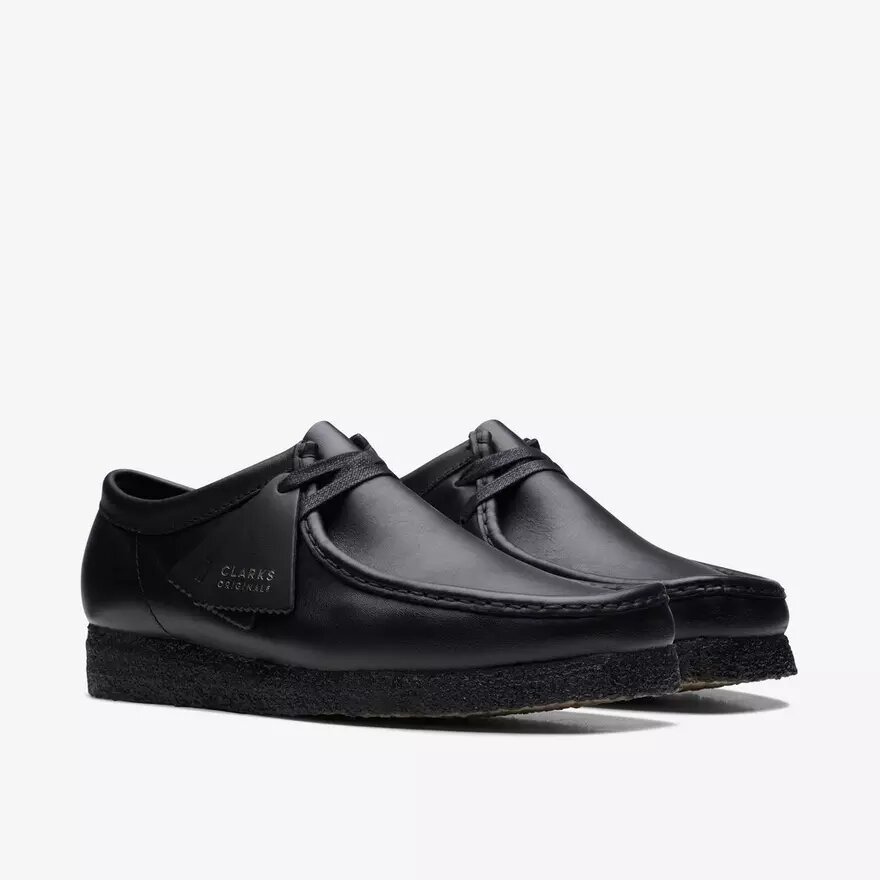 Zapatos Wallabee™ de cuero negro para hombre Zapatos Wallabee™ de cuero negro para hombre
