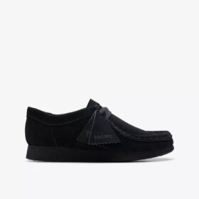 Zapatos Wallabee para niños mayores, de ante negro