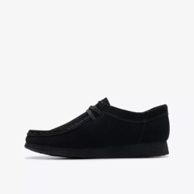 Zapatos Wallabee para niños mayores, de ante negro