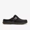 Zuecos Orlene para mujer, de nubuck negro y Mules Zuecos Orlene para mujer, de nubuck negro y Mules