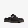 Zuecos Orlene para mujer, de nubuck negro y Mules Zuecos Orlene para mujer, de nubuck negro y Mules