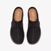 Zuecos Orlene para mujer, de nubuck negro y Mules Zuecos Orlene para mujer, de nubuck negro y Mules