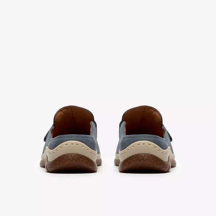 Zuecos Orlene para mujer en nubuck azul denim: zuecos y Mules Zuecos Orlene para mujer en nubuck azul denim: zuecos y Mules