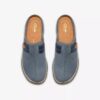 Zuecos Orlene para mujer en nubuck azul denim: zuecos y Mules Zuecos Orlene para mujer en nubuck azul denim: zuecos y Mules