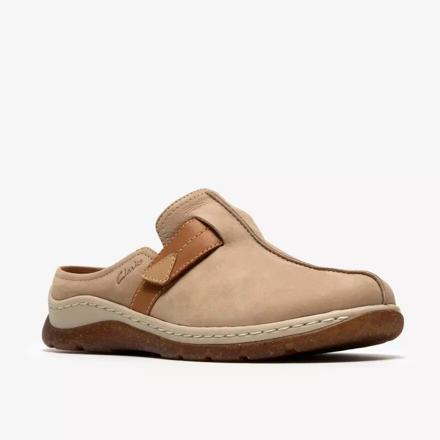 Zuecos Orlene para mujer en nubuck color topo: zuecos y Mules Zuecos Orlene para mujer en nubuck color topo: zuecos y Mules