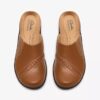 Zuecos y Mules de cuero color tostado Laurieann Lux para mujer