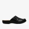 Zuecos y Mules de cuero negro Laurieann Lux para mujer